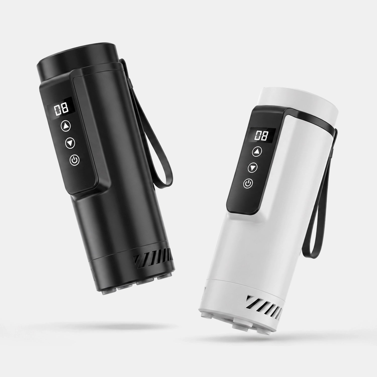 The Pepkase Cooler shown in both white and black colorways